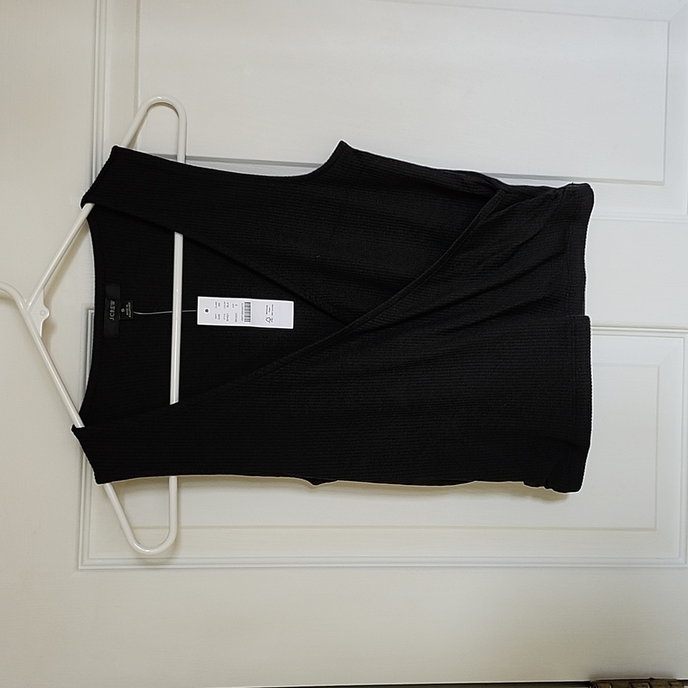 NWT J. Crew ribbed black crop tank